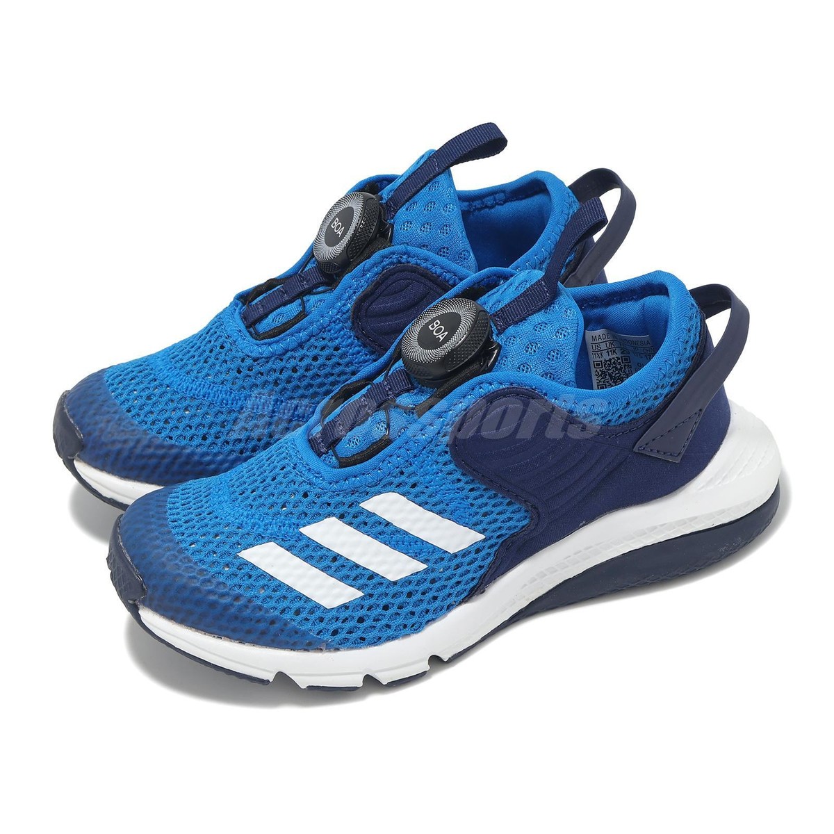 adidas ActiveFlex BOA K Blue White Navy Kids Preschool Running Shoes GZ3359
