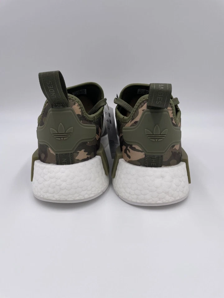 Adidas NMD R1 Verde Camuflaje Malla Boost Tenis para Correr Mujer HQ1652 Nuevo Foto 4 de 4