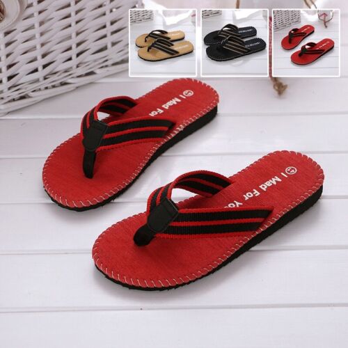 Highly Recommended Men's Summer Beach Sandals Flat Thongs Flip Flops Slippers - Picture 1 of 9