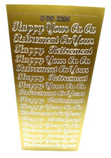 Peel off stickers 'Happy Retirement' DD 2205