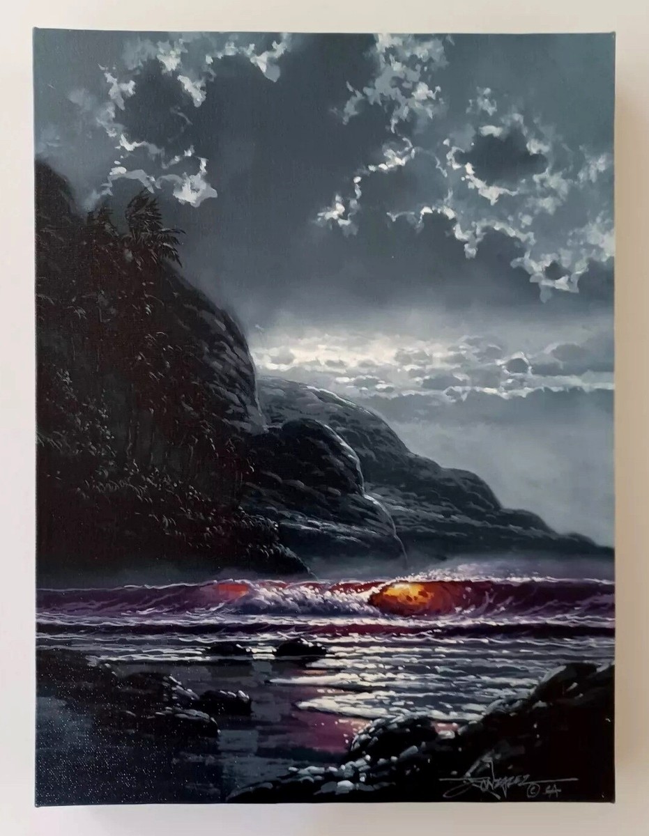Hawaii Beach Ocean Waves Rodel Gonzalez Epcot Festival of the Arts FOTA  Canvas | eBay