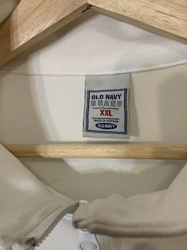 Chaqueta deportiva Old Navy para hombre talla XXL manga larga verde con cremallera blanca Foto 2 de 4