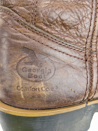Georgia Boot G4743 Wellington 12" Oiled Walnut Pull On Work Boot Comfort Care 8M - Picture 9 of 12