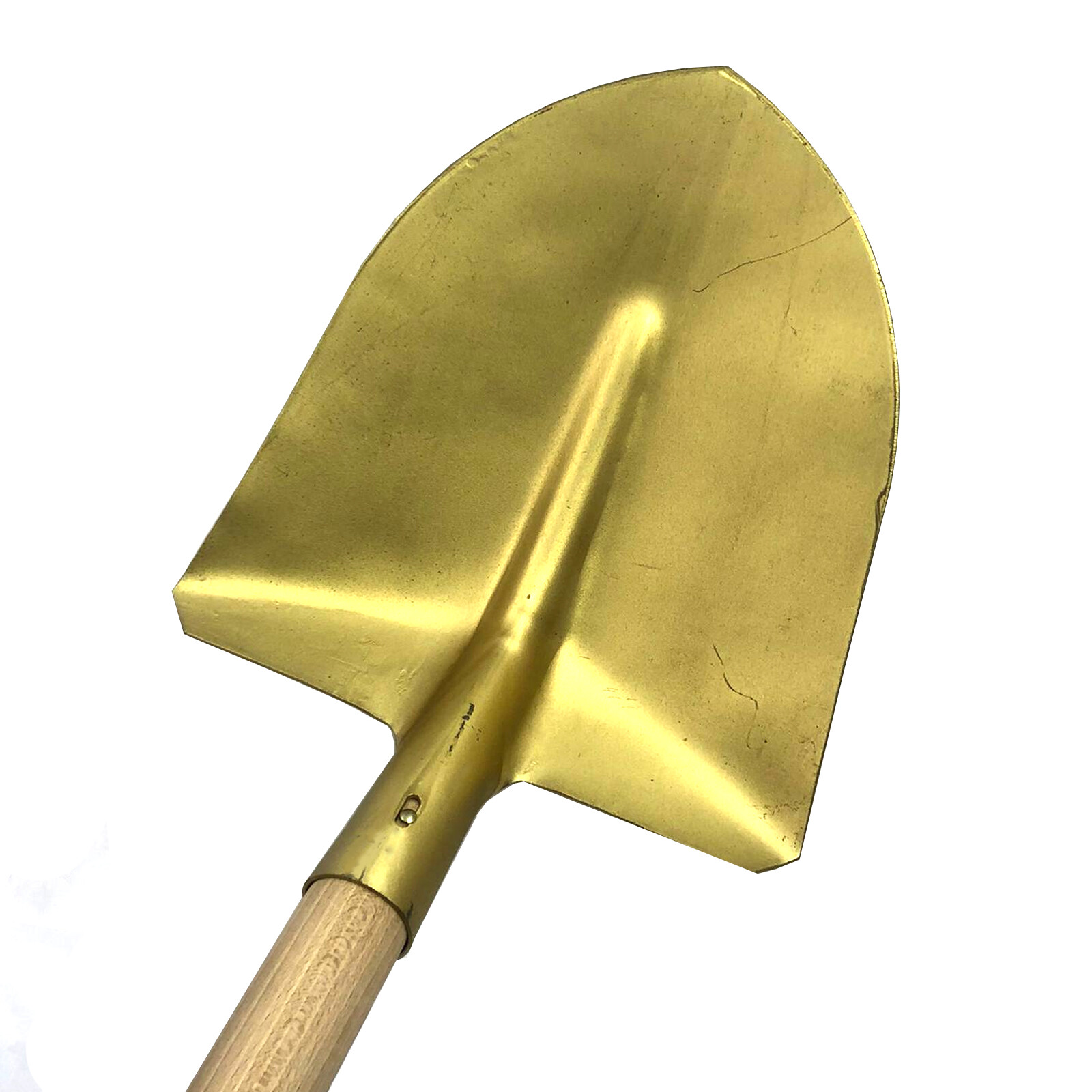 Shovel Round Nose Fence Posts Spade Wooden Handle Gold Head 4ft 48
