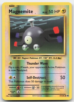 Pokémon TCG Pokémon Magnemite Reverse Holo 37/108 Evolutions