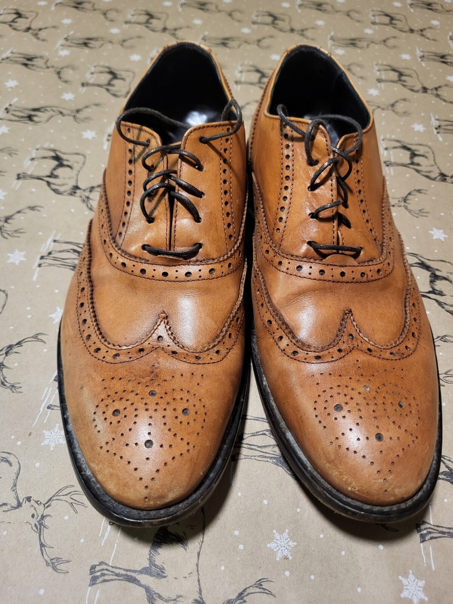 To Boot New York Adam Derrick Brown Leather Wingtip Shoes  display picture 1