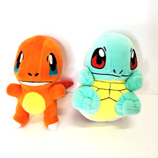 Pokemon Game Freak Stuffed Squirtle Charmander 6" Plush