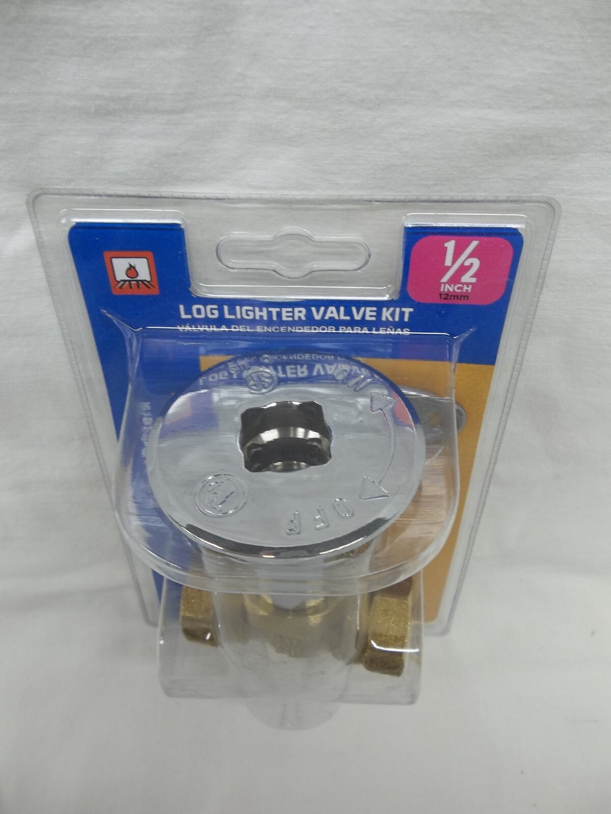 Log Lighter Valve Kit 1/2" Straight Pattern 158,000 Btu Brass/chrome Plated.
