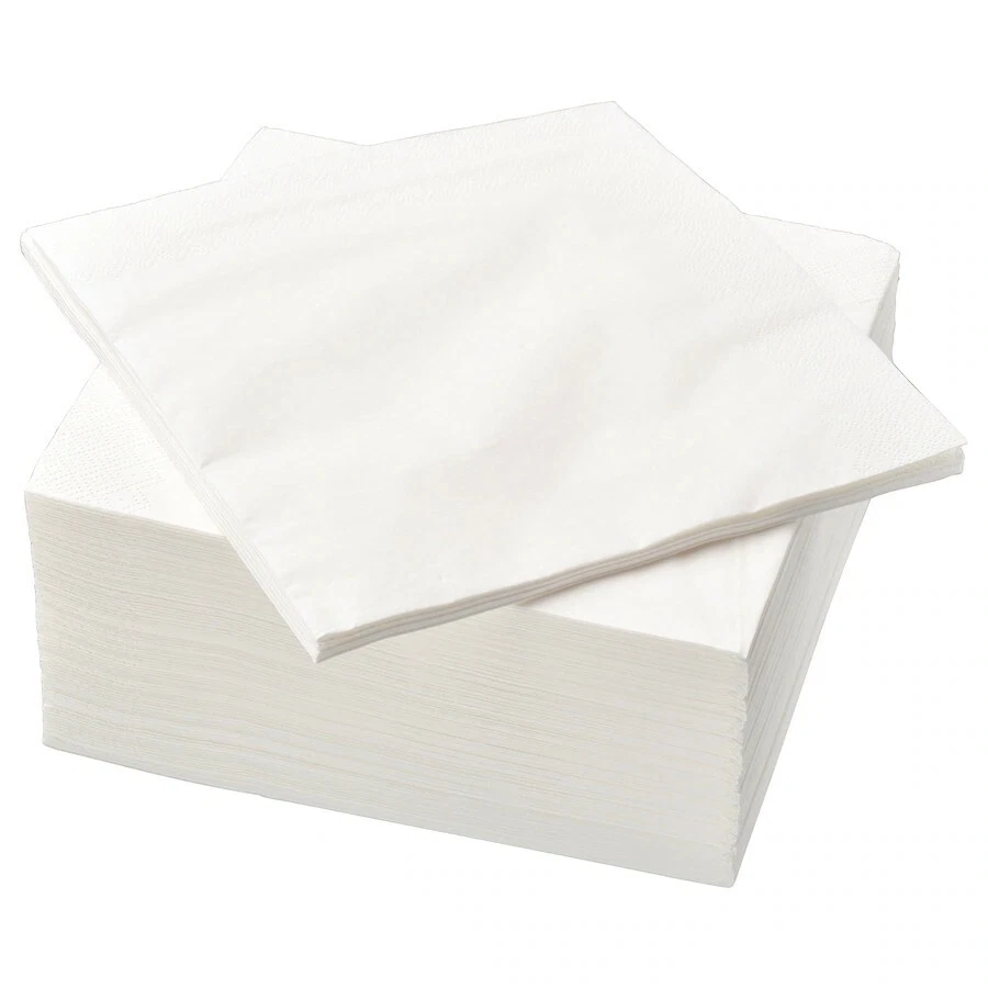 100 x Combinations White Paper Napkins for Catering Party 2 Ply 40 cm Large Pk30 - Image 2 of 4