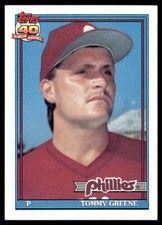 1991 Topps Baseball #486 Tommy Greene