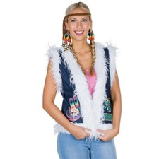 Hippie Weste Jeans unisex Kostüm Karneval Fasching Herren Damen