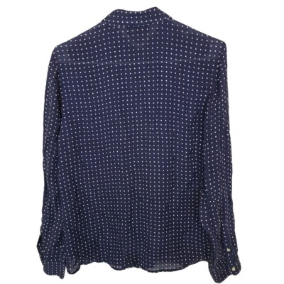 Lauren Ralph Lauren Womens 14 Blue Polka Dots Long Sleeves