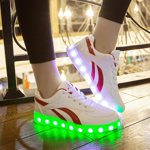New LED Luminous Shoes Pair Luminous Sneakers Shoes Men Women - Picture 8 of 12