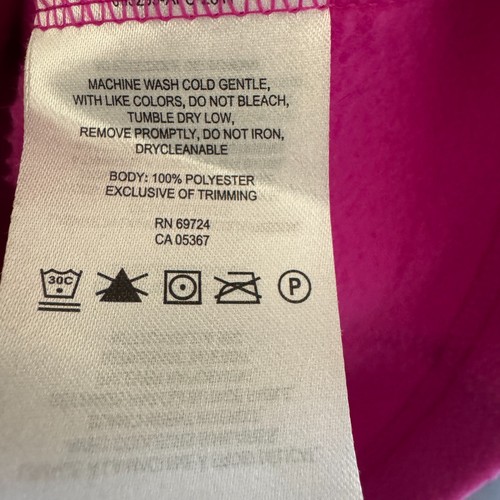 Columbia Jacket Magenta Youth Medium 10-12 Full Zip Pockets Fleece Long Sleeve - Picture 6 of 6