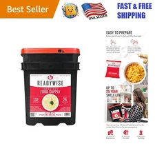 Emergency Food Supply – 132 Servings, Freeze-Dried Meals, 25- Shelf Life