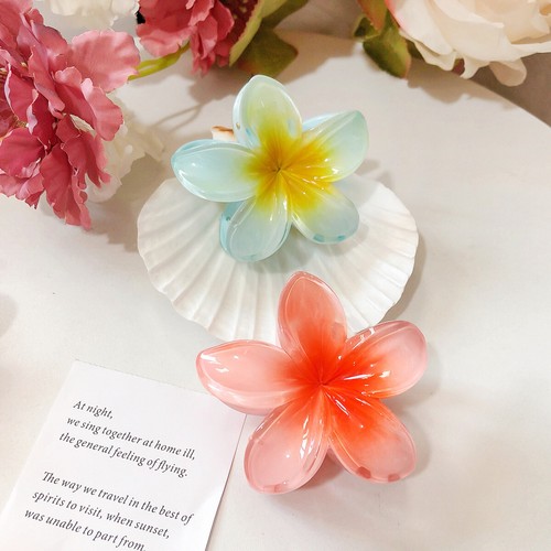 6 Stück große Hawaii Blume Haarkrallenspangen Frauen Mädchen Haarspangen Urlaubsgeschenk - Bild 4 von 11