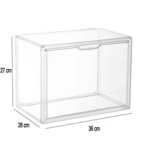 10x Premium Shoe Box Display Case Storage Clear Plastic Side Stackable Sneaker - Picture 20 of 21