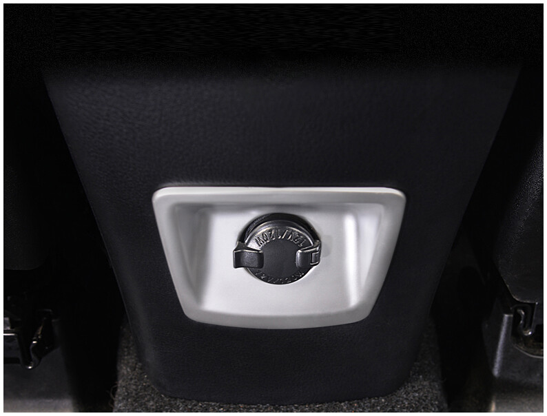 Rear Cigarette Lighter Panel Trim 1* Fit For Toyota RAV4 2013-2018 Matte  Silver