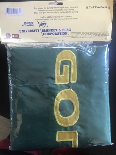 OREGON DUCKS Ventilador Vintage BUNTING 3x6 Raro Raro D33 Go Ducks - Imagen 3 de 3