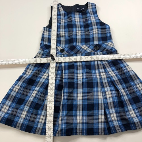 Lands End Youth Girls 7 School Uniform Jumper Dress Skirt Blue MINT - Picture 2 of 10