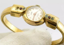 Orologio VINTAGE svizzero SULTANA 17 rubini placcato oro bracciale Сrab