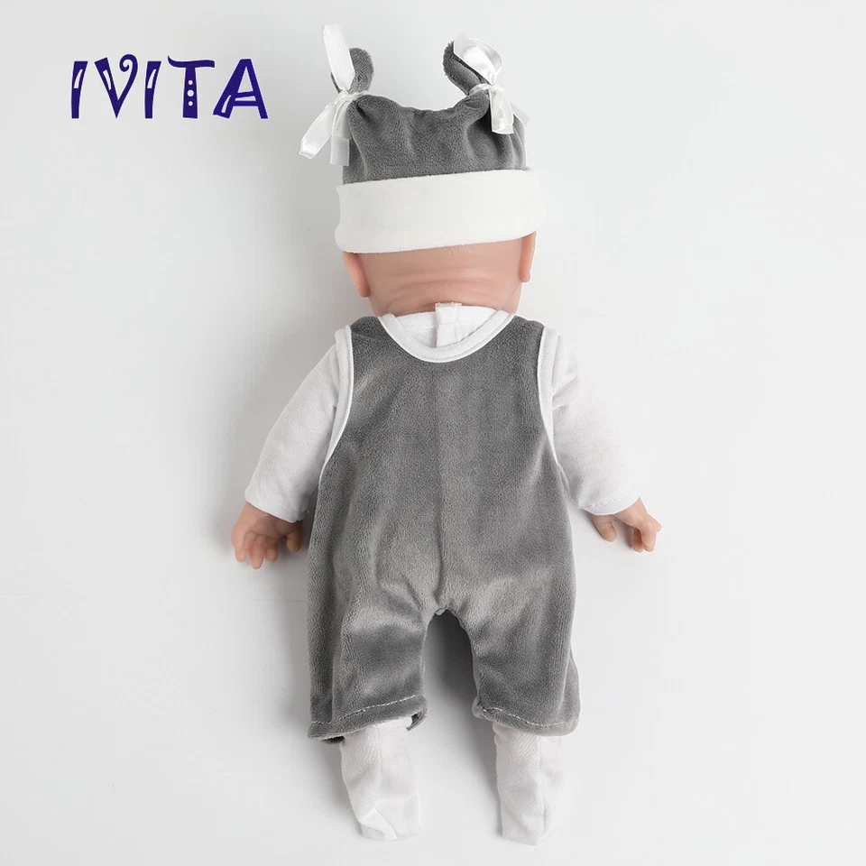 IVITA 12'' Handmade Newborn Lifelike Soft Silicone Reborn Baby Boy Dolls - Bild 4 von 4