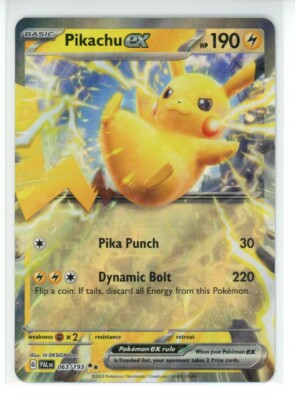 Pikachu ex 063/193 Paldea Evolved Double Rare Pokemon Card Mint NM