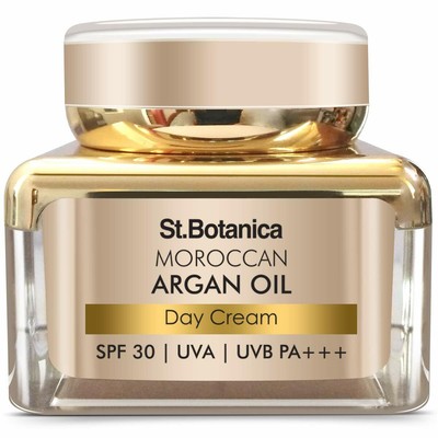 StBotanica Moroccan Argan Oil Day Cream With SPF 30 UVA/UVB PA+++, 50g - Daily C