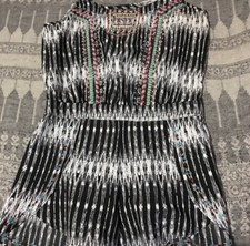Jessica Simpson Multi Color Print Embroidered Shorts Romper Size Small B5
