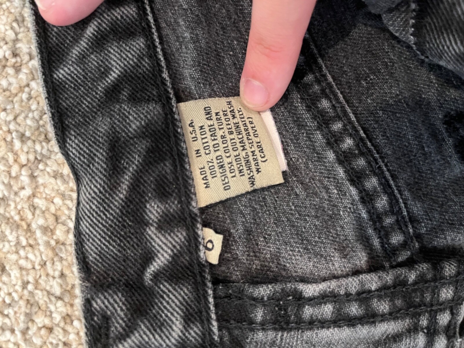 Vintage Calvin Klein Jeans Womens Size 6 Black Faded High Rise Straight Leg USA