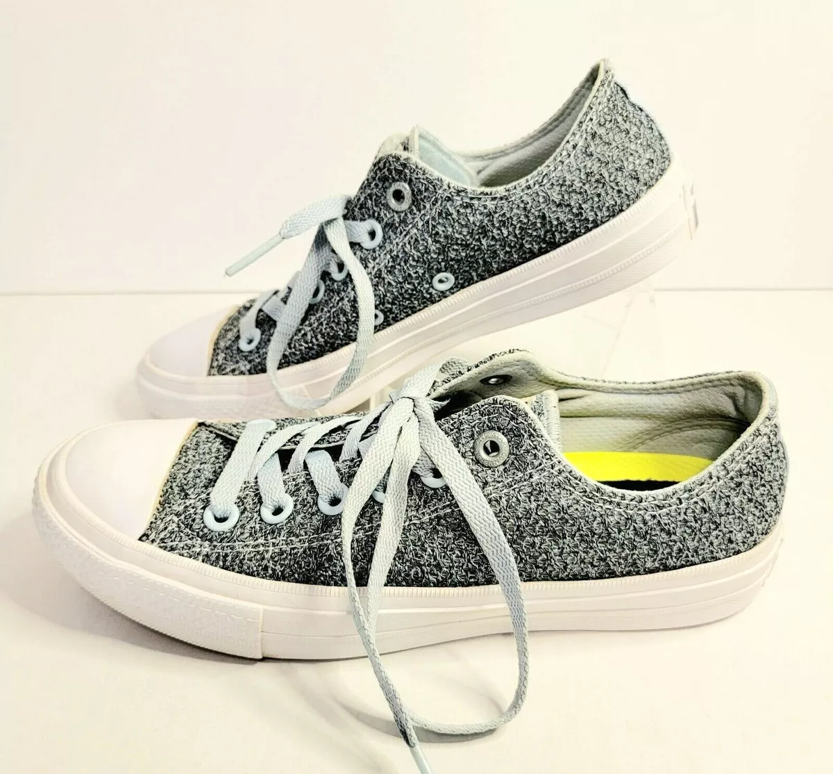 Converse Womens Size 7 CTAS X Flyknit OX Lunarlon Sneakers Gray Light Carbon