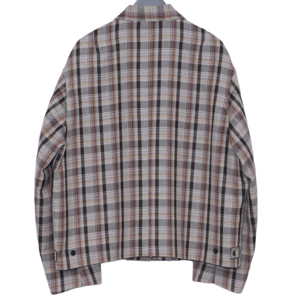 AURALEE DOUBLE FACE CHECK ZIP UP BLOUSON Men's Wool Jacket AURALEE DOUBLE FACE CHECK ZIP UP BLOUSON Men's Wool Jacket