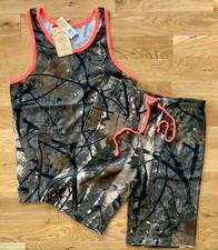 Young Men  s Camouflage Tank  Short Set