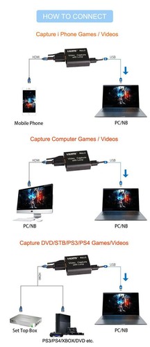 Rullz USB 2.0 HDMI Loop Out Video Capture Card Video Record Game Live Streaming - 第 6/12 張圖片