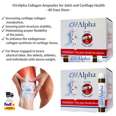 CH-Alpha Collagen Ampoules for Joints and Cartilage Health - 60-Day Supply