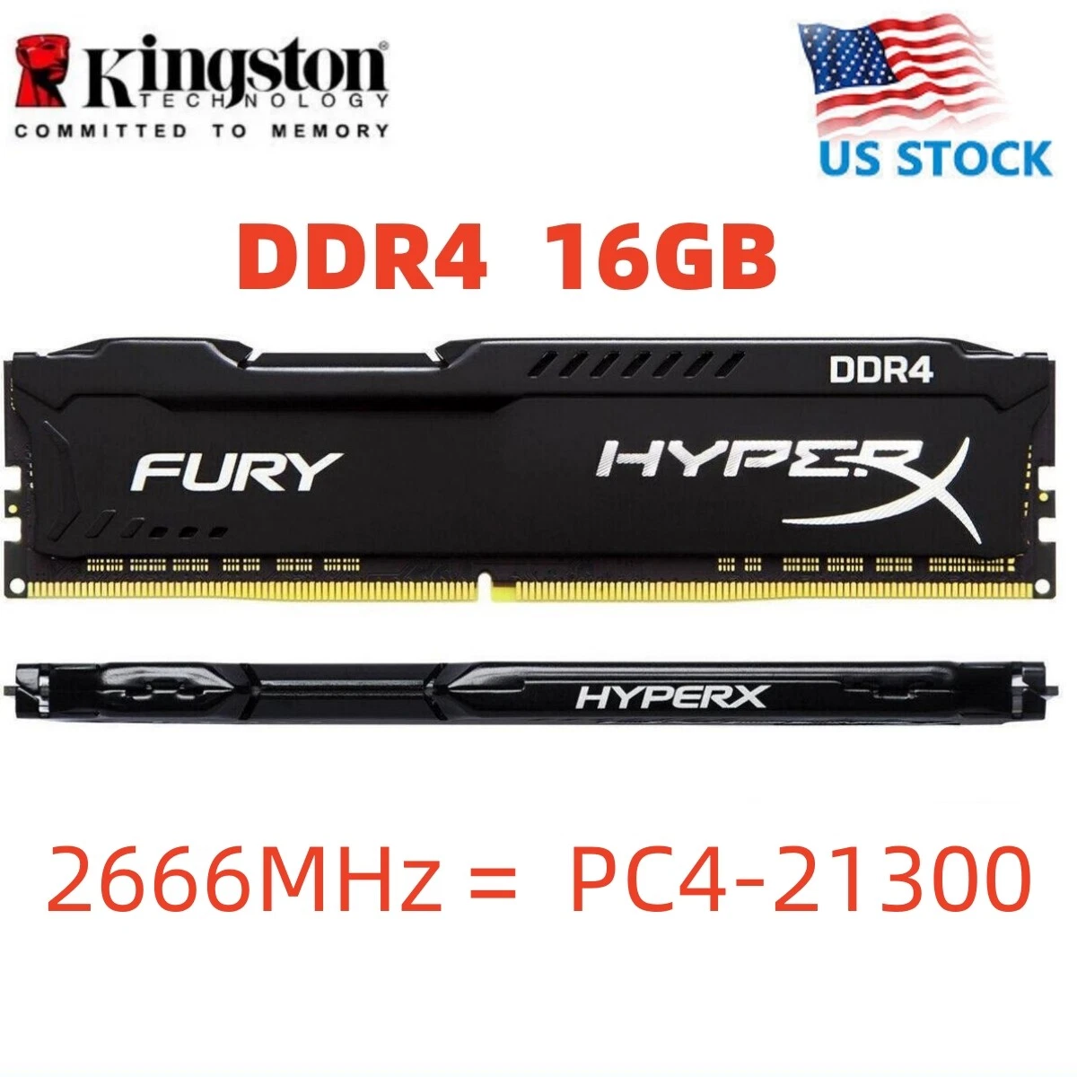 trekant jeg læser en bog hjul Kingston HyperX FURY DDR4 16GB 2666 MHz PC4-21300 Desktop RAM Memory DIMM 288pi | eBay trekant jeg læser en bog hjul Kingston HyperX FURY DDR4 16GB 2666 MHz PC4-21300 Desktop RAM Memory DIMM 288pi | eBay