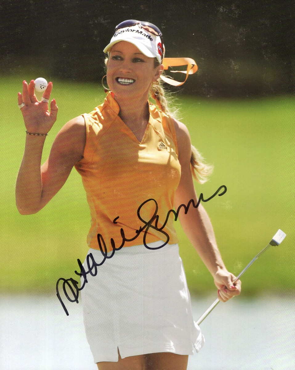 ナタリー・ガルビス直筆サイン入り超大型写真…Natalie Gulbis… NATALIE GULBIS HAND SIGNED 8x10 COLOR PHOTO+COA BEAUTIFUL+
