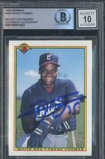 Frank Thomas HOF Signed 1990 Bowman #320 RC Rookie White Sox AUTO BGS BAS 10