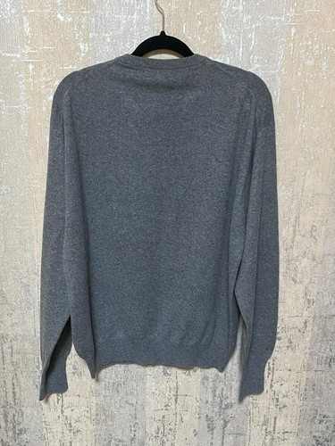 Glen Lyon Cashmere V Neck Pullover Grey for Man Size L - Picture 3 of 4
