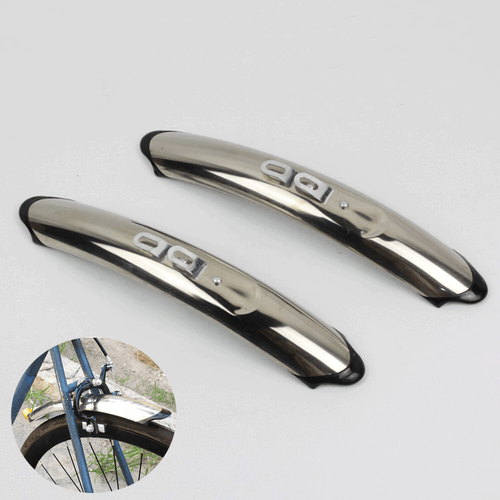 1Pair Retro Bicycle Mudguard For 700c 27'' Wheel Road Bike Fender Front & Rear - Picture 9 of 11