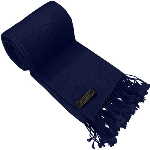 Dunkelblau 100 % Kaschmir Schal Pashmina Schal handgefertigt in Nepal CJ Bekleidung *NEU* - Bild 9 von 12