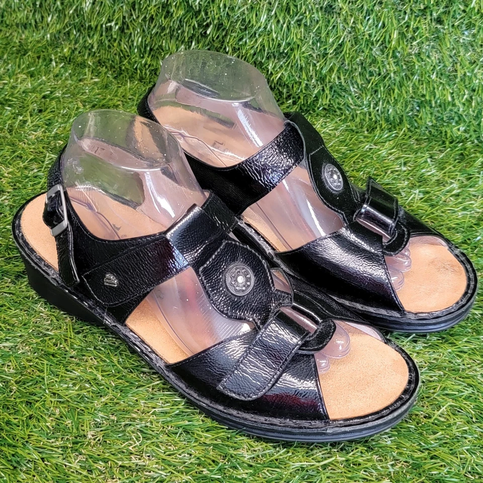 Finn 舒适漆皮水钻凉鞋露跟女式 C 8 码 — 第 4/4 张图片