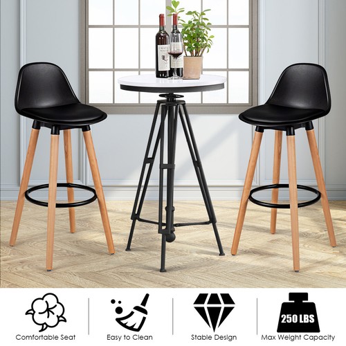 Giantex 2Pcs Modern Armless Bar Stools Kitchen Island Bench Counter Height Chair - Picture 15 of 35