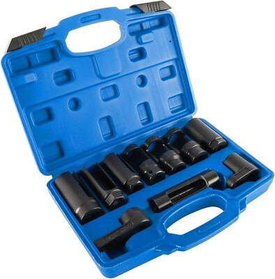 #ad #ad 10Pcs Oxygen Sensor Socket Set Sensor Oil Pressure Sending Unit Removal Tool $34.19