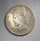 1922-D Silver Peace Dollar CH UNC Coin AN396