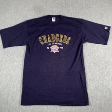 Vintage San Diego Chargers Shirt Mens XL Blue NFL Football AFC Logo 7 90s