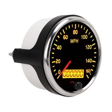 85mm Speedometer 3.3in 12V/24V 0 160MPH Speedometer Speed Gauge LCD Display w...