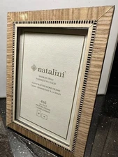 4x6 NATALINI PHOTO/PICTURE FRAME TAUPE w/BLACK TRIM