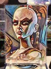 2025 Topps Star Wars Smugglers Outpost Aurra Sing Stellar Art Card Gold /50 TZ
