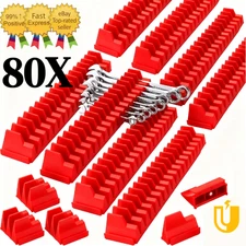 80 Slot Magnetic Wrench Organizer - Portable Tool Storage Shelf Storage tools US